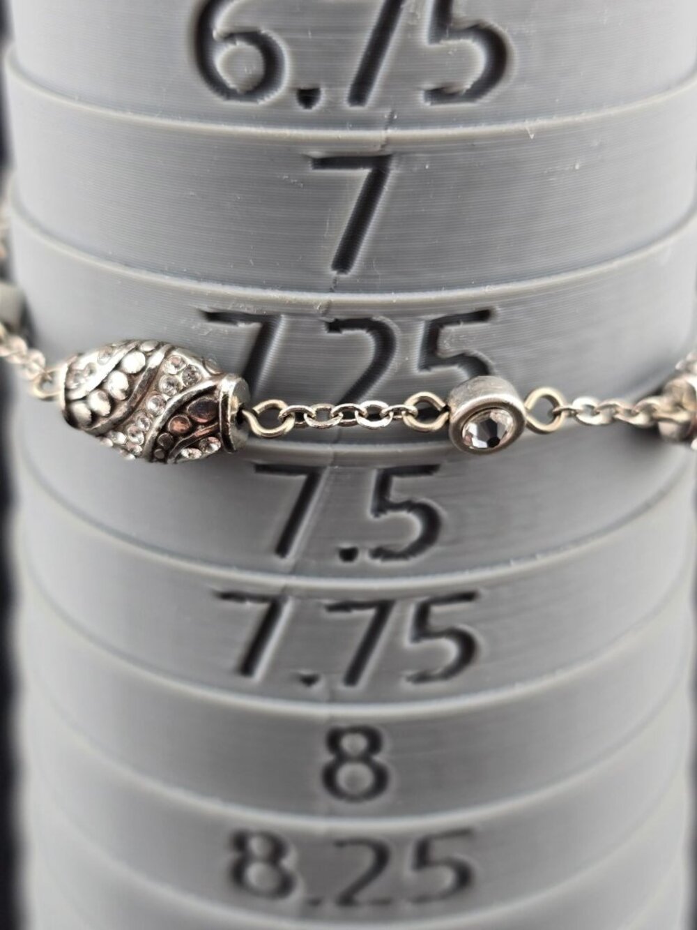 Brighton Cosmic Trail Silver-Tone Bracelet Swarovski Crystals Heart Adjustable - Picture 6 of 6